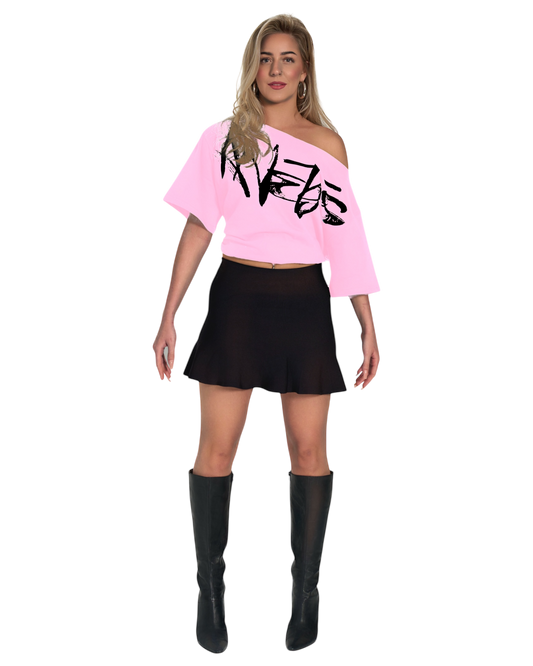ANETOS Pink Signature Off-Shoulder
