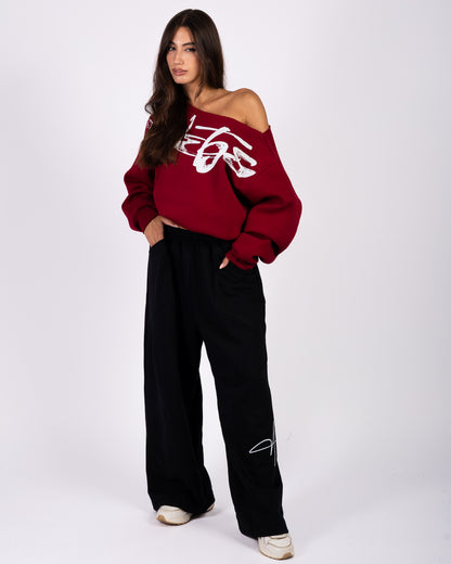 Burgundy Edition – Anetos Signature Off-Shoulder Anetos