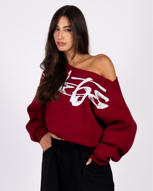 Burgundy Edition – Anetos Signature Off-Shoulder Anetos