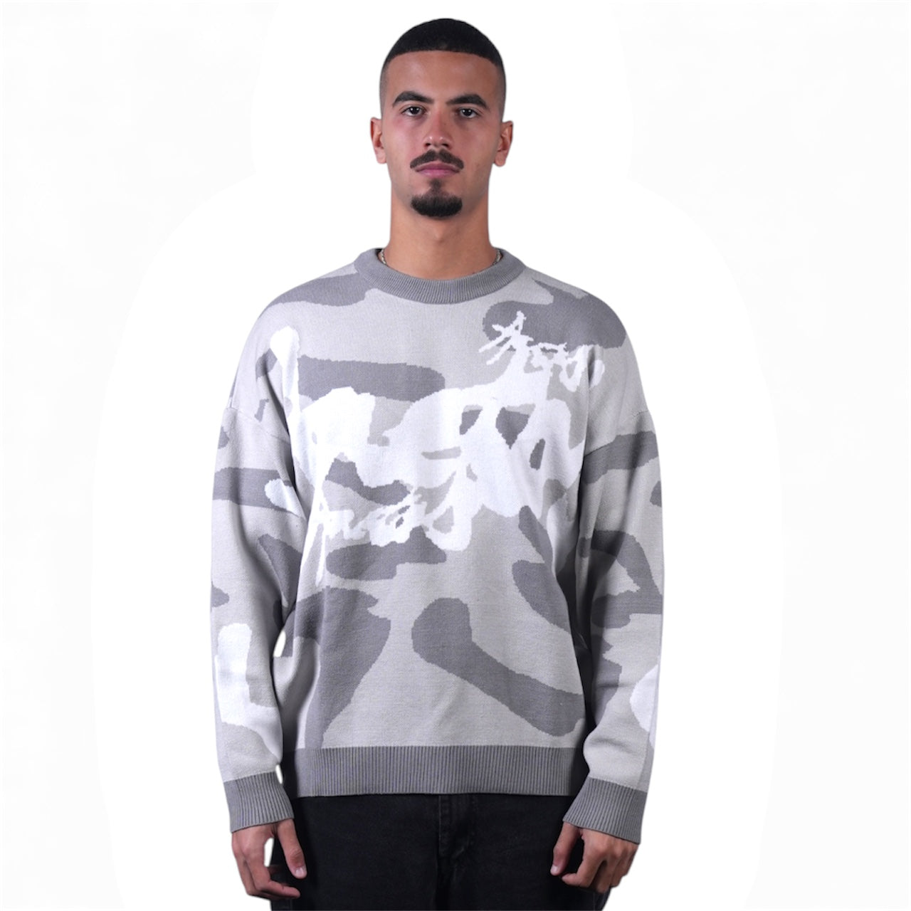 Grey Echo Knit Crew Anetos