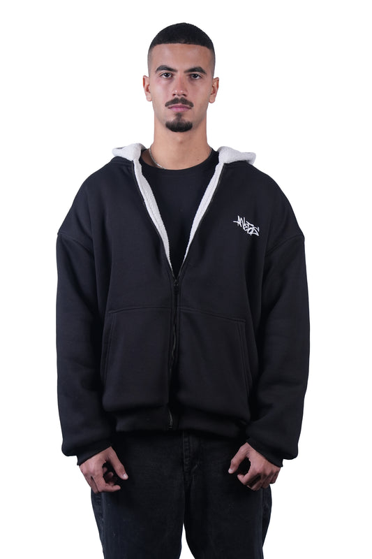 Inside Fur Black Jacket Anetos