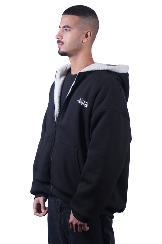 Inside Fur Black Jacket Anetos