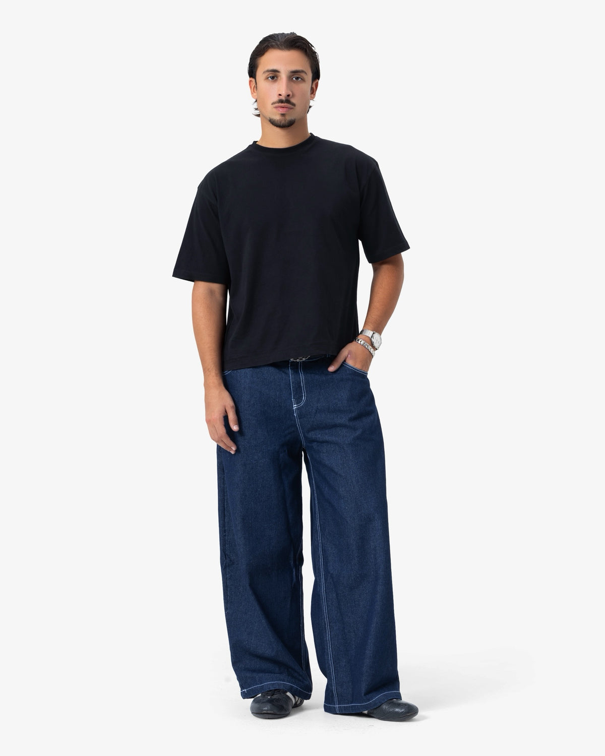 Anetos Raw Denim Balloon Fit Jeans Anetos