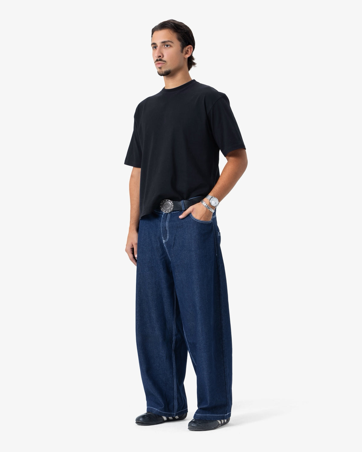 Anetos Raw Denim Balloon Fit Jeans Anetos