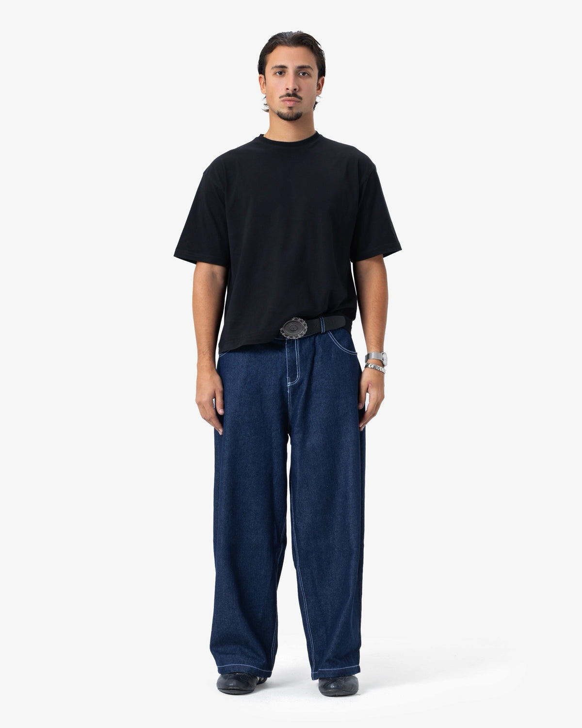 Anetos Raw Denim Balloon Fit Jeans Anetos