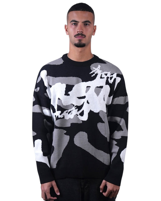 Black Echo Knit Crew Anetos