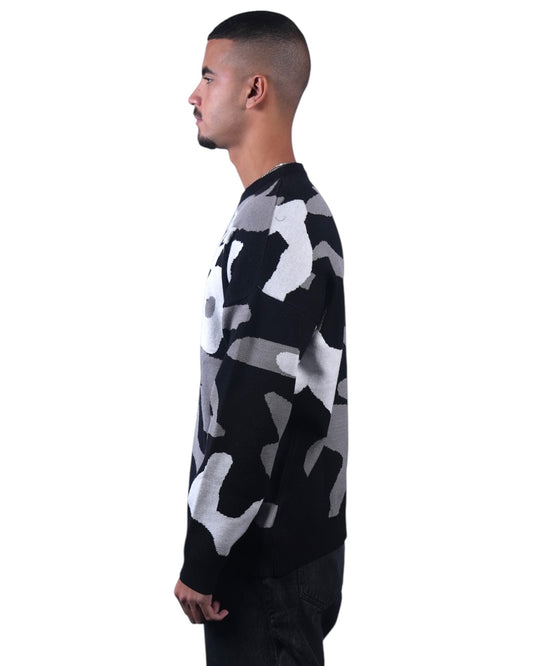 Black Echo Knit Crew Anetos