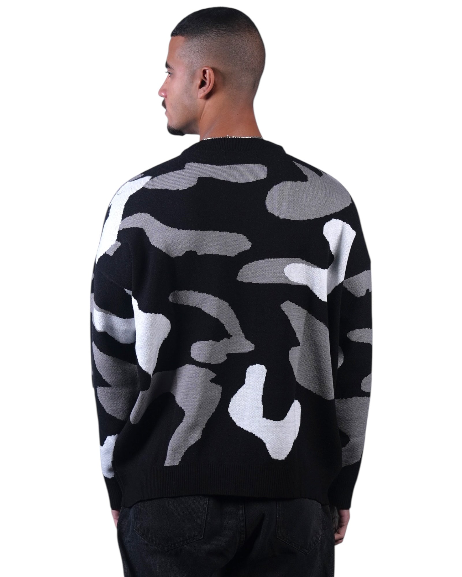 Black Echo Knit Crew Anetos