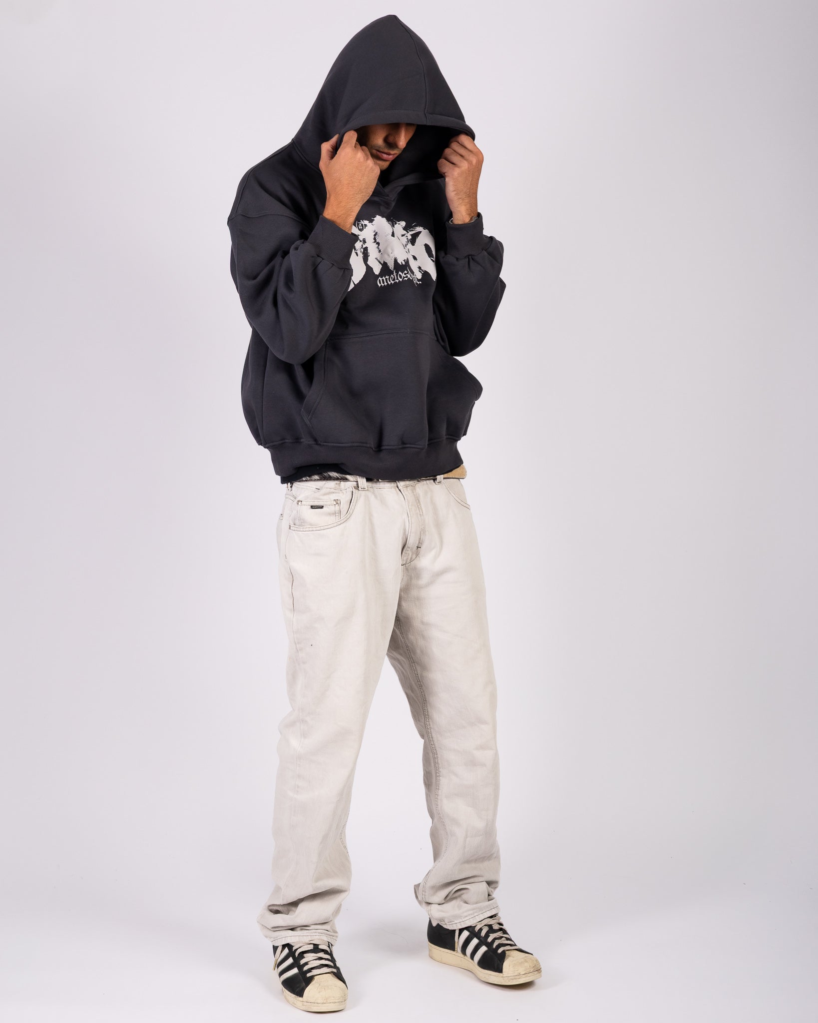 Shadow Script - Dark Grey Hoodie Anetos