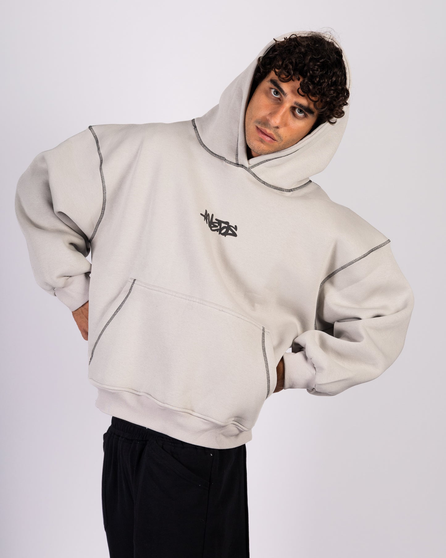 Let It Cascade - Light Grey Hoodie Anetos