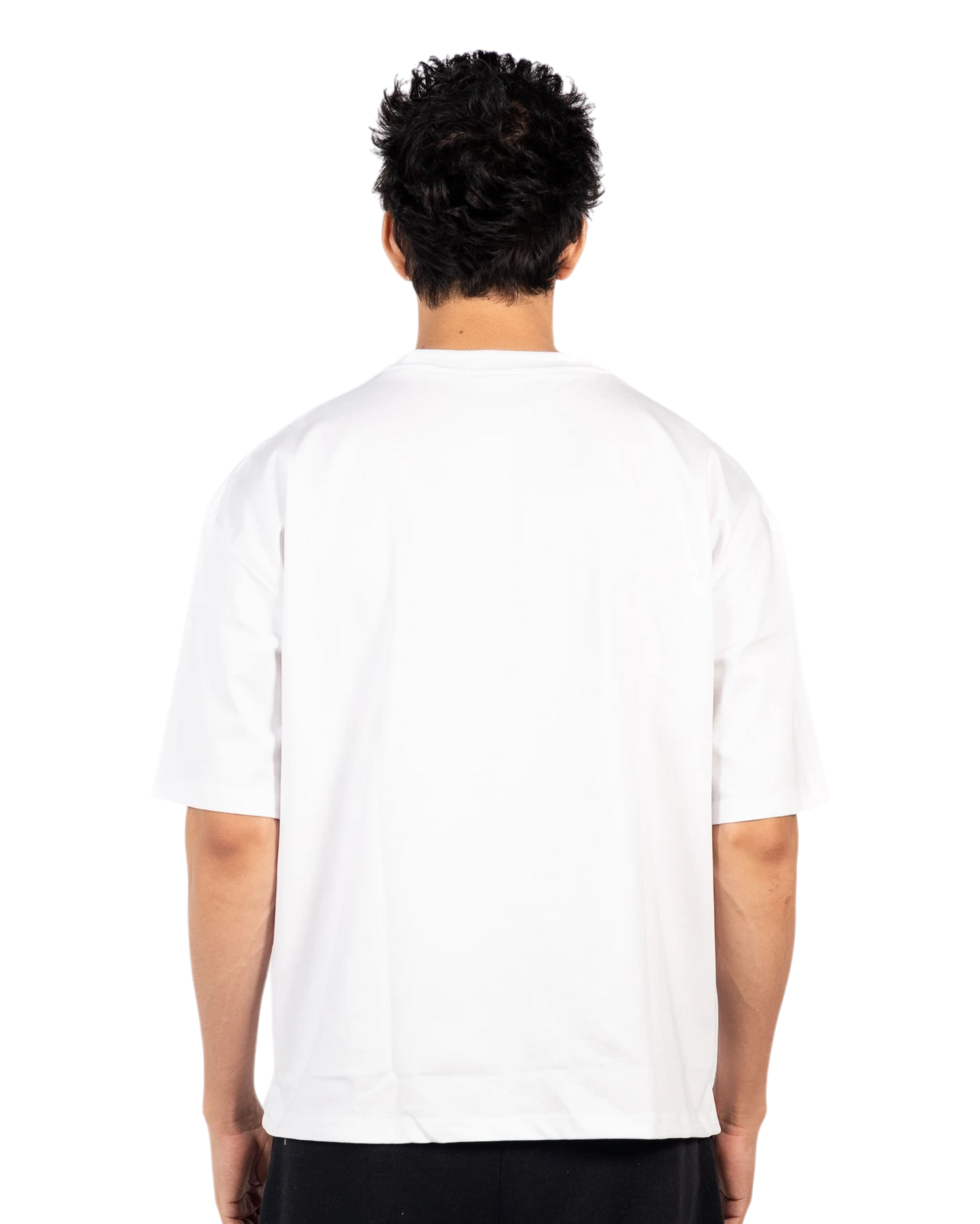 Anetos white cotton blend summer club tee with short sleeves and a relaxed fit.
