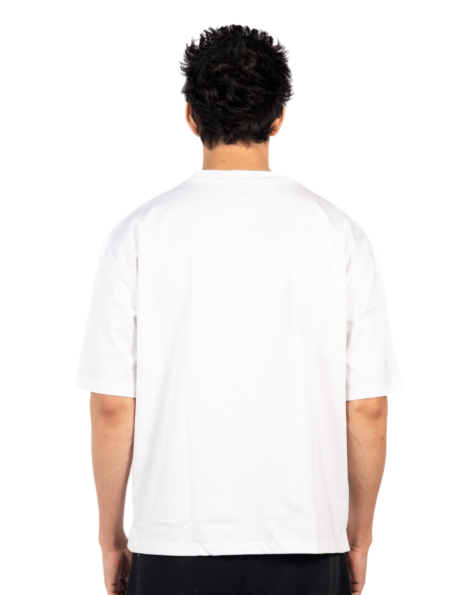 Anetos white cotton blend summer club tee with short sleeves and a relaxed fit.