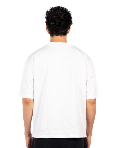 Anetos white cotton blend summer club tee with short sleeves and a relaxed fit.